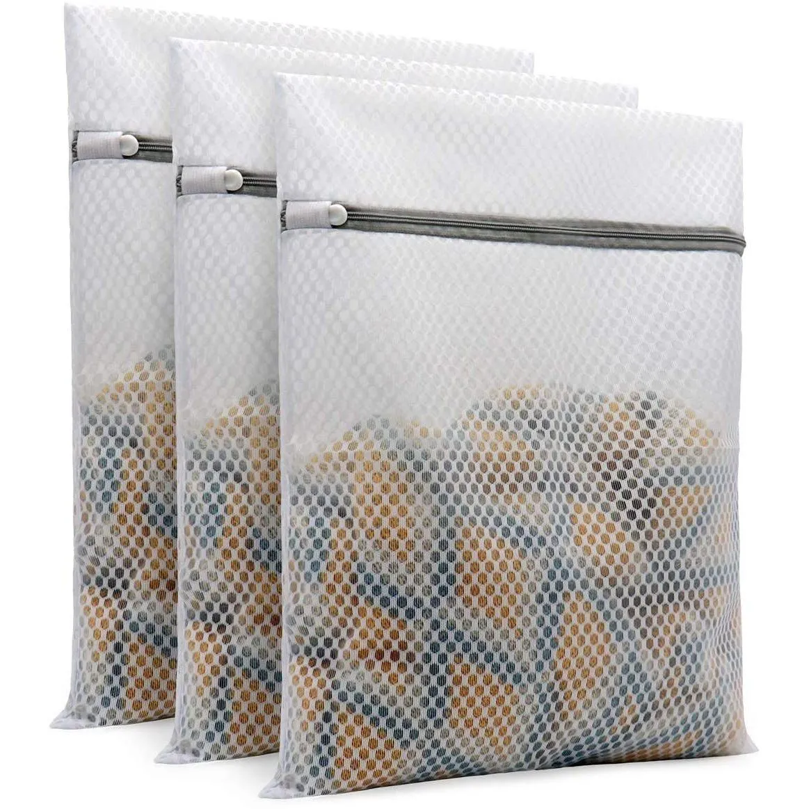 3-Pack: Durable Honeycomb Mesh Laundry Bags