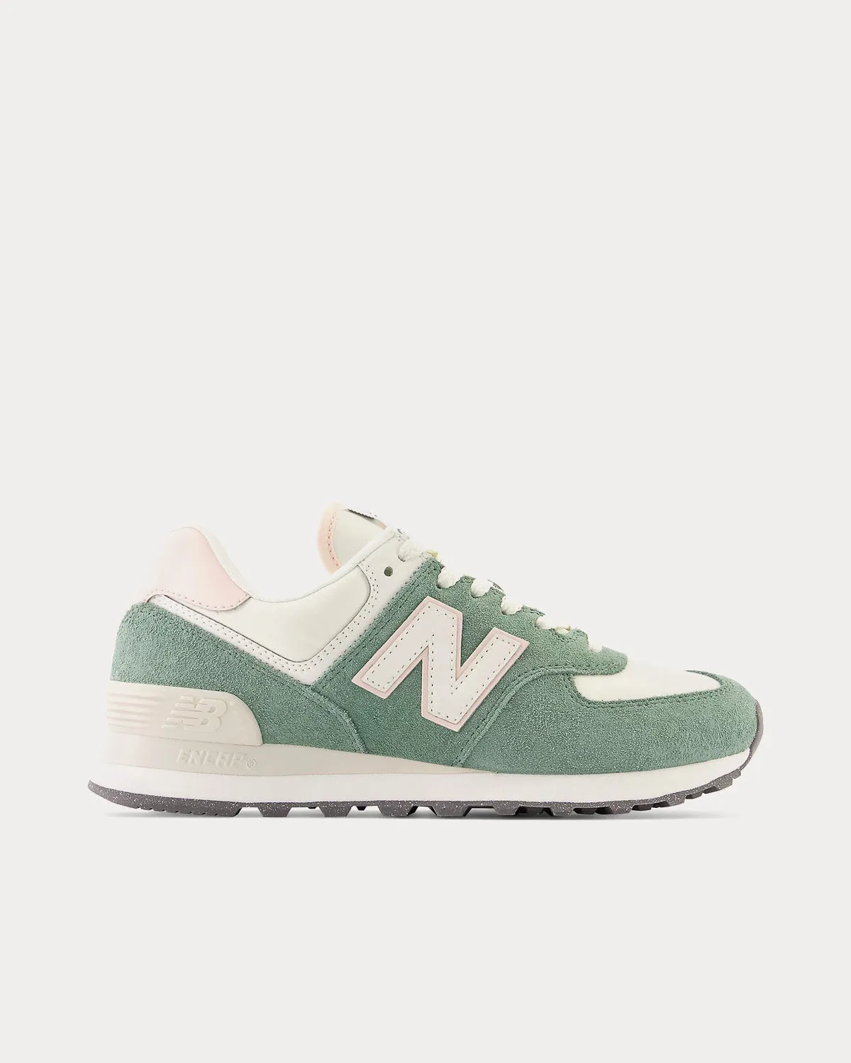 574 Dark Juniper / Quartz Pink / Angora Low Top Sneakers