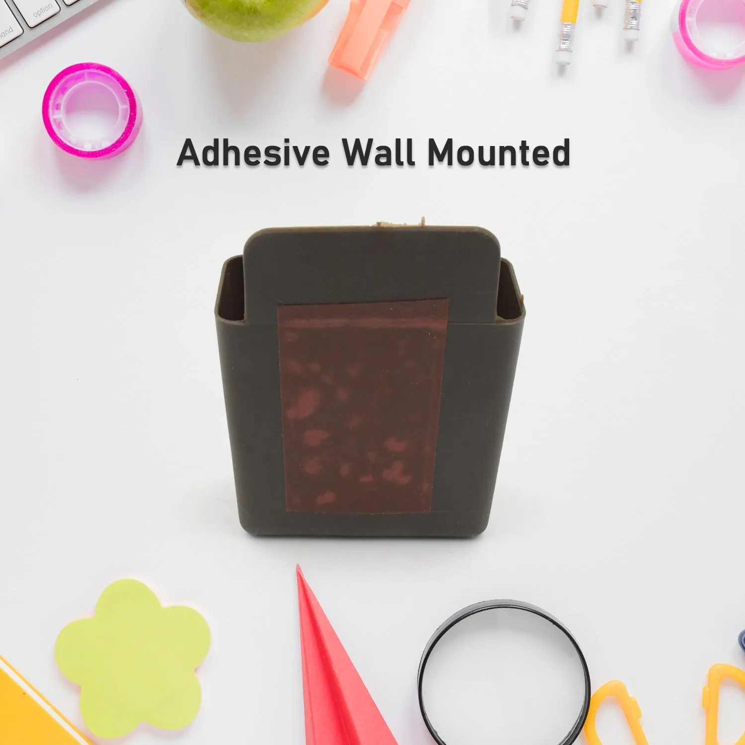 8485  Multipurpose Plastic Wall Mounted Remote & Mobile Holder Stand  (Pack of 4)