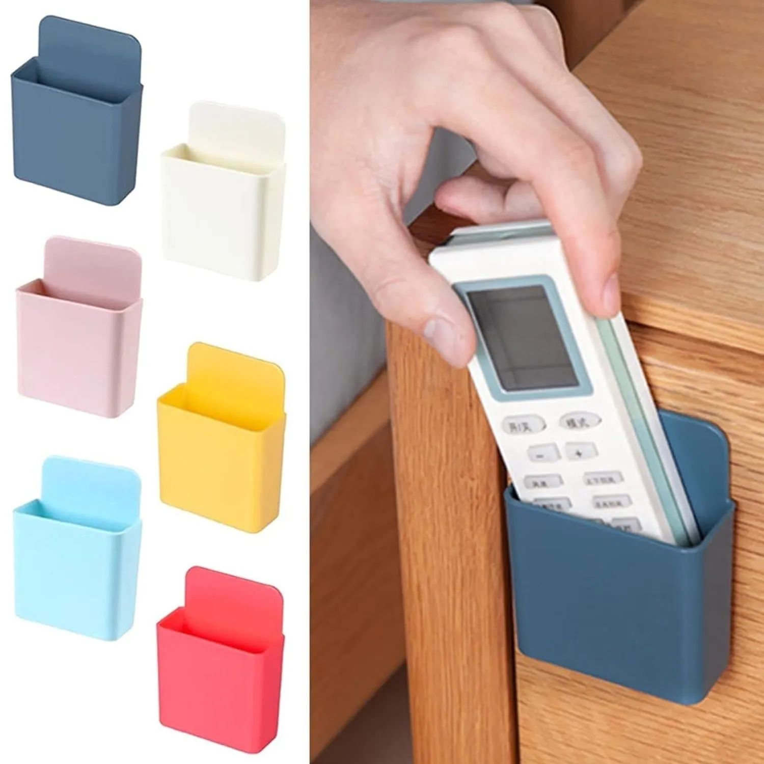 8485  Multipurpose Plastic Wall Mounted Remote & Mobile Holder Stand  (Pack of 4)