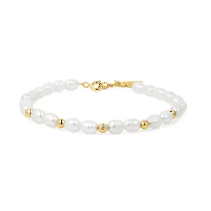 Ania Haie - Armband Gold Freshwater Pearl