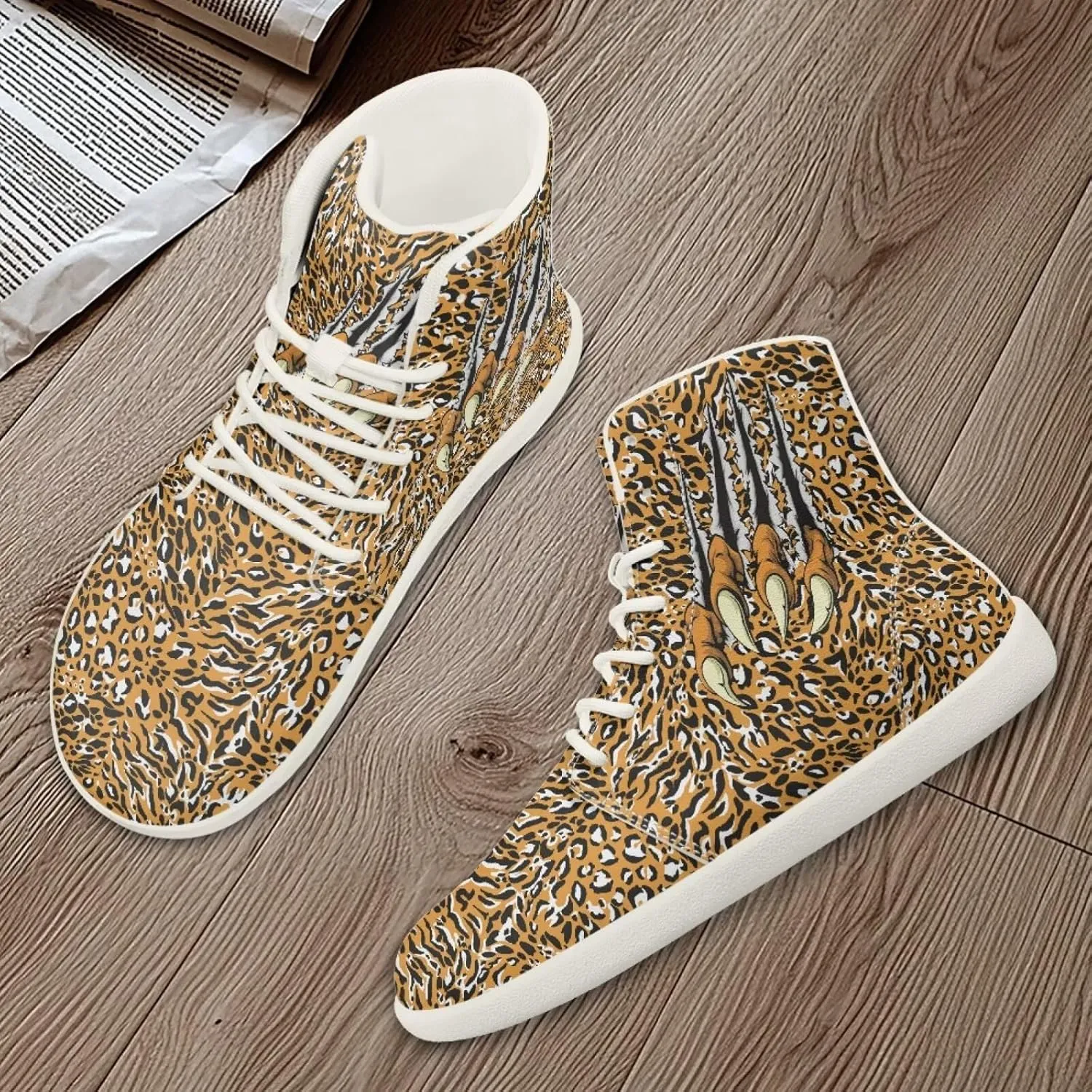 Barefoot Minimalist Shoes Mandala Style Women Wide Width Fashion Sneaker Non-Slip Sneakers Lightweight PU Leather