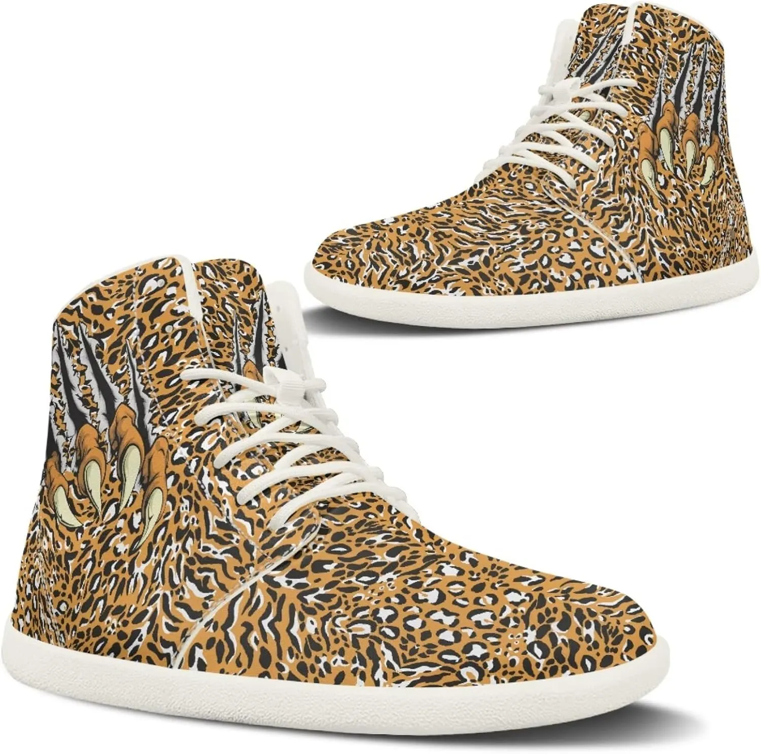 Barefoot Minimalist Shoes Mandala Style Women Wide Width Fashion Sneaker Non-Slip Sneakers Lightweight PU Leather