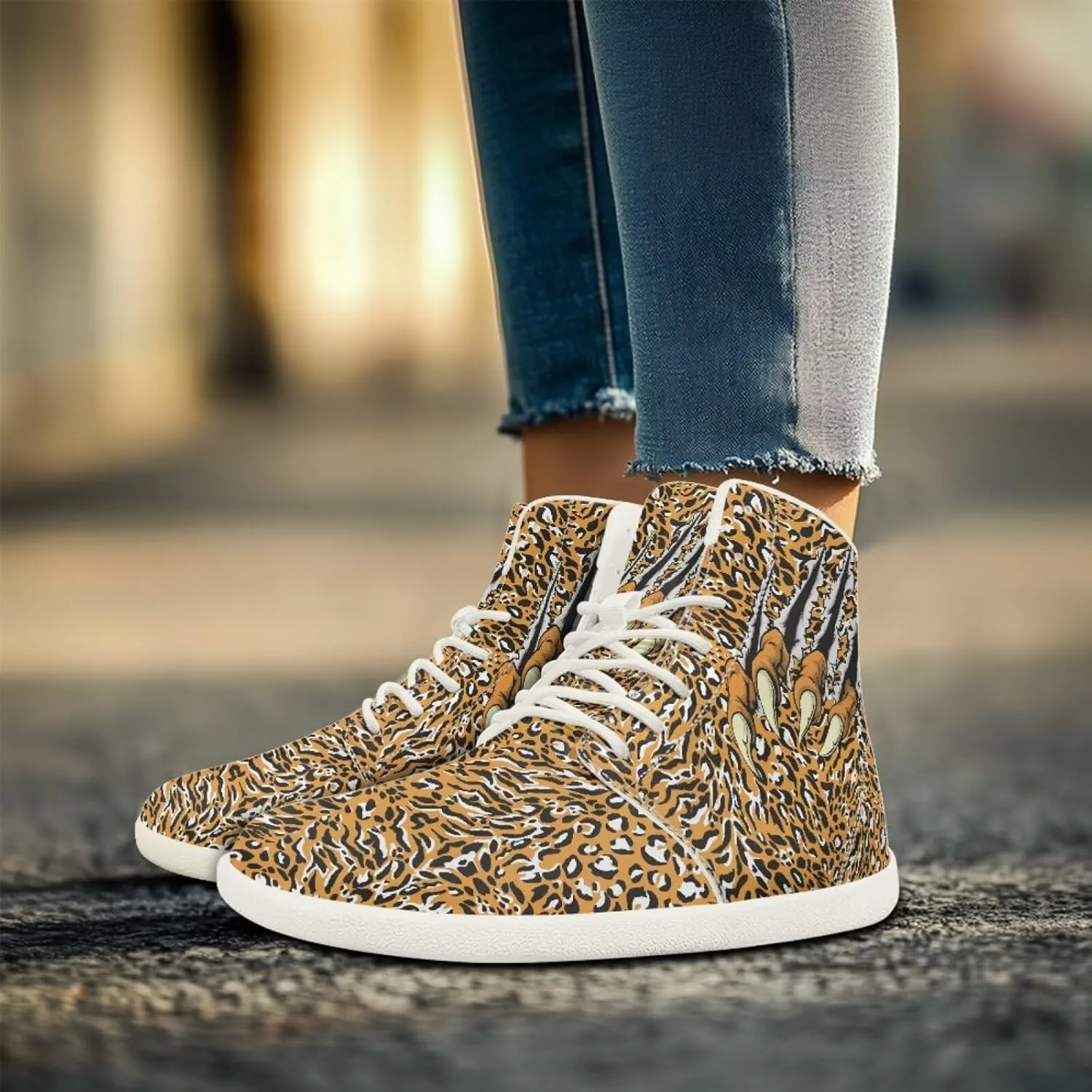 Barefoot Minimalist Shoes Mandala Style Women Wide Width Fashion Sneaker Non-Slip Sneakers Lightweight PU Leather