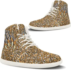 Barefoot Minimalist Shoes Mandala Style Women Wide Width Fashion Sneaker Non-Slip Sneakers Lightweight PU Leather