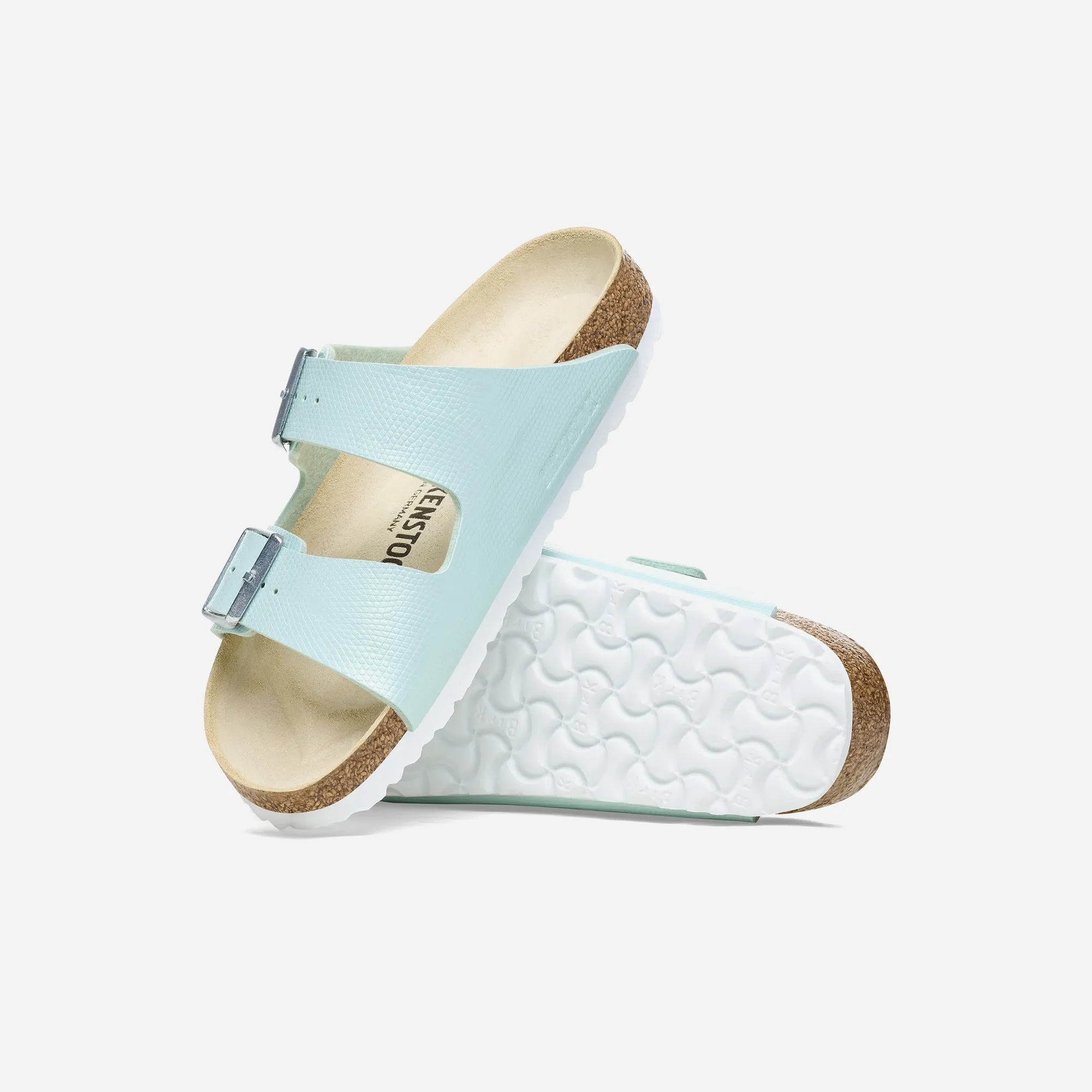 Birkenstock Arizona BF Shiny Lizard Surf Green WMNS