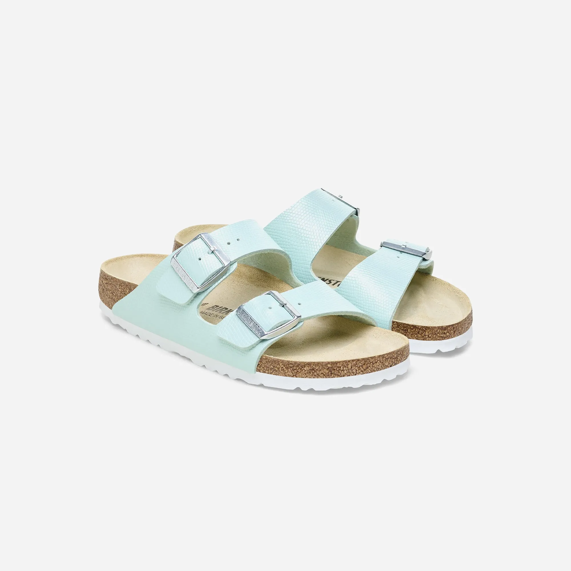 Birkenstock Arizona BF Shiny Lizard Surf Green WMNS
