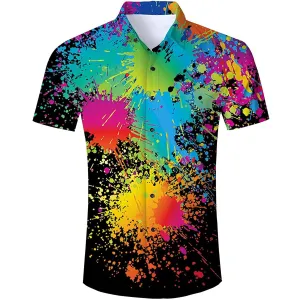 Black Spray Paint Funny Hawaiian Shirt