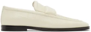 Bottega Veneta Off-White Croc Loafers
