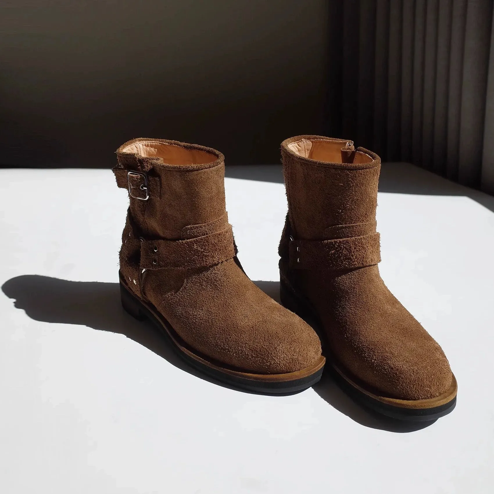 Brown Suede Ankle Boots