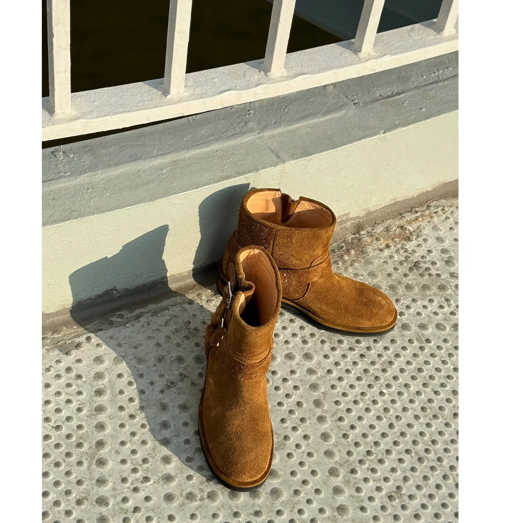 Brown Suede Ankle Boots