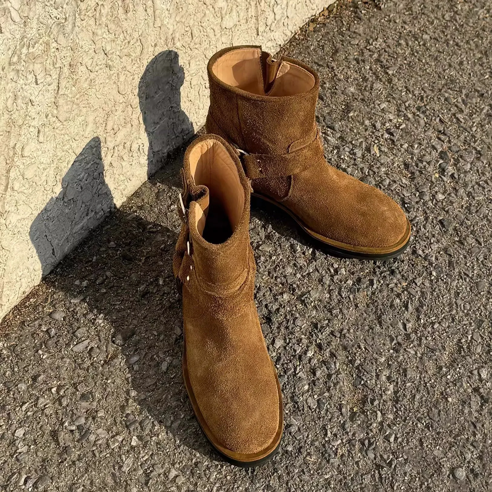 Brown Suede Ankle Boots