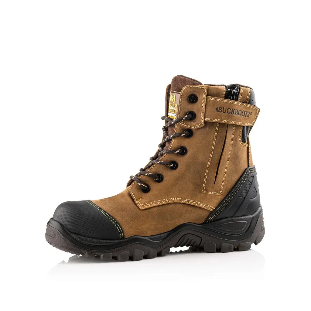 Buckbootz BSH008 High Leg S3 Safety Zip Boots Buckshot Buckler Boots