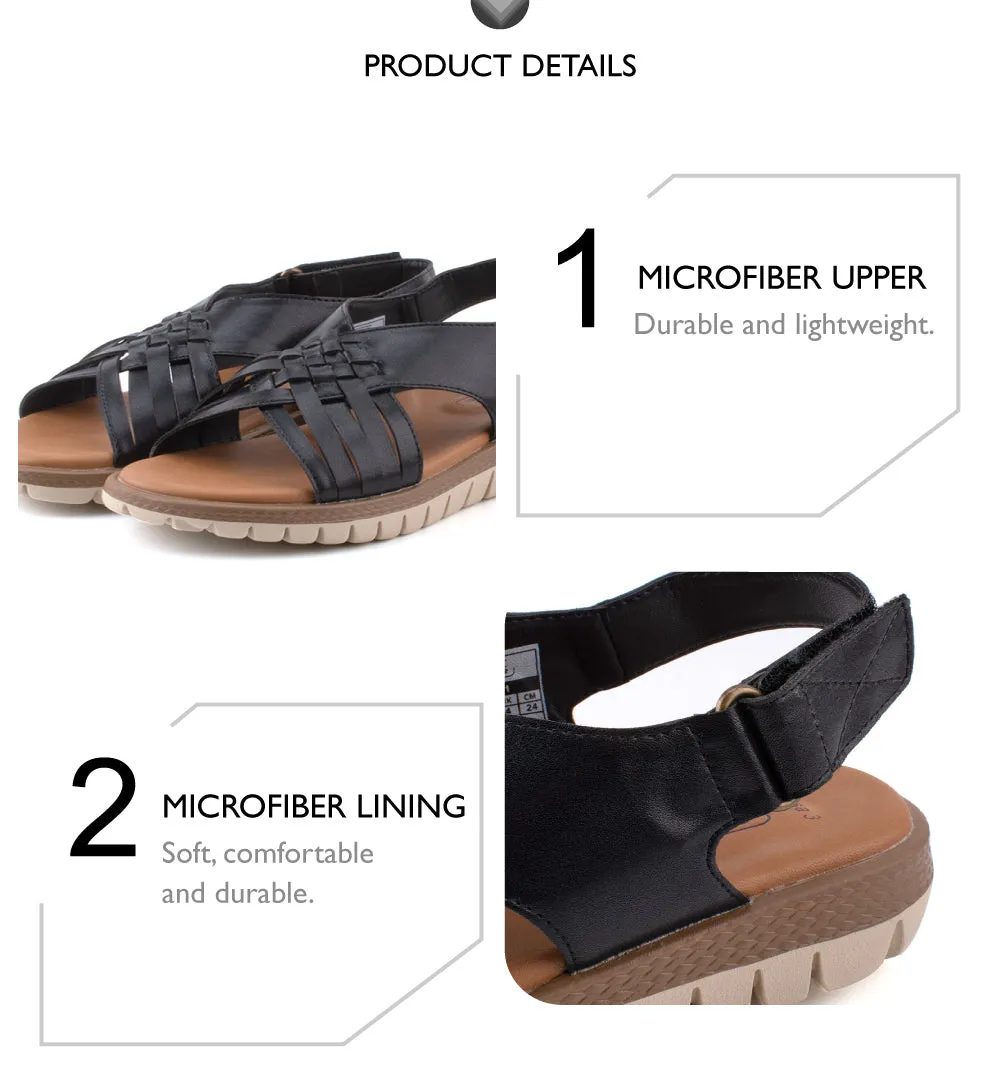 camel active Women Kalissa 3 Slip-On Sandals with slip-on comfort Panel Design Ladies Kalissa 3 -792204-DZ02SV-1-BLACK