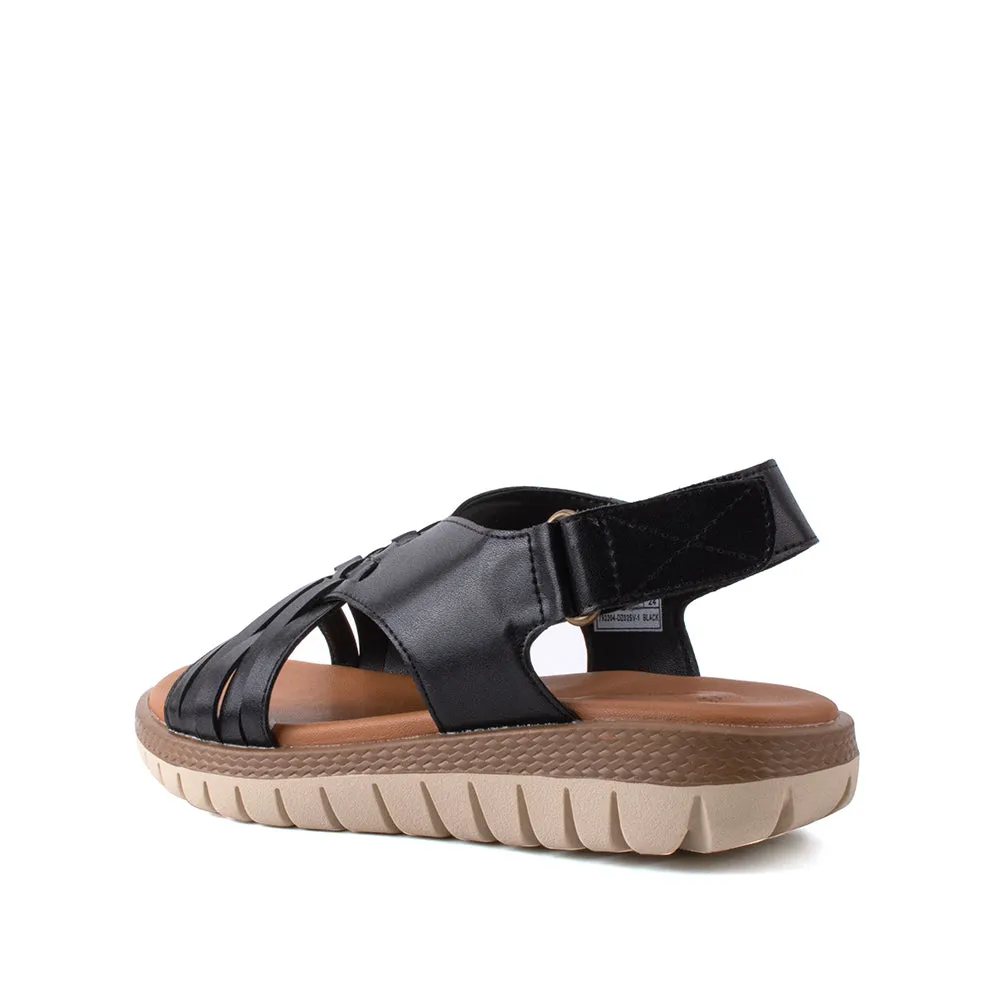 camel active Women Kalissa 3 Slip-On Sandals with slip-on comfort Panel Design Ladies Kalissa 3 -792204-DZ02SV-1-BLACK