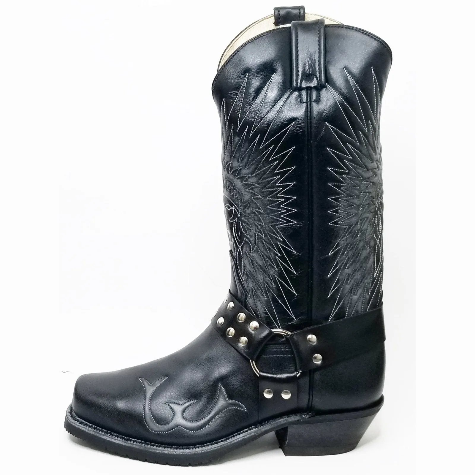 Canada West Boots Men's Western Biker Black - Clearance