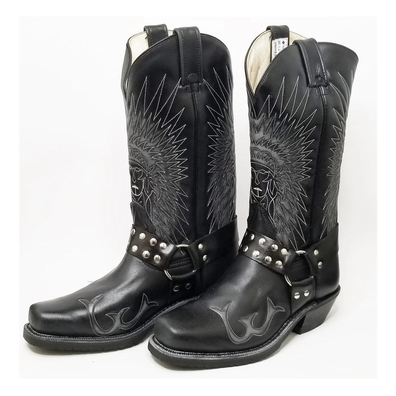 Canada West Boots Men's Western Biker Black - Clearance