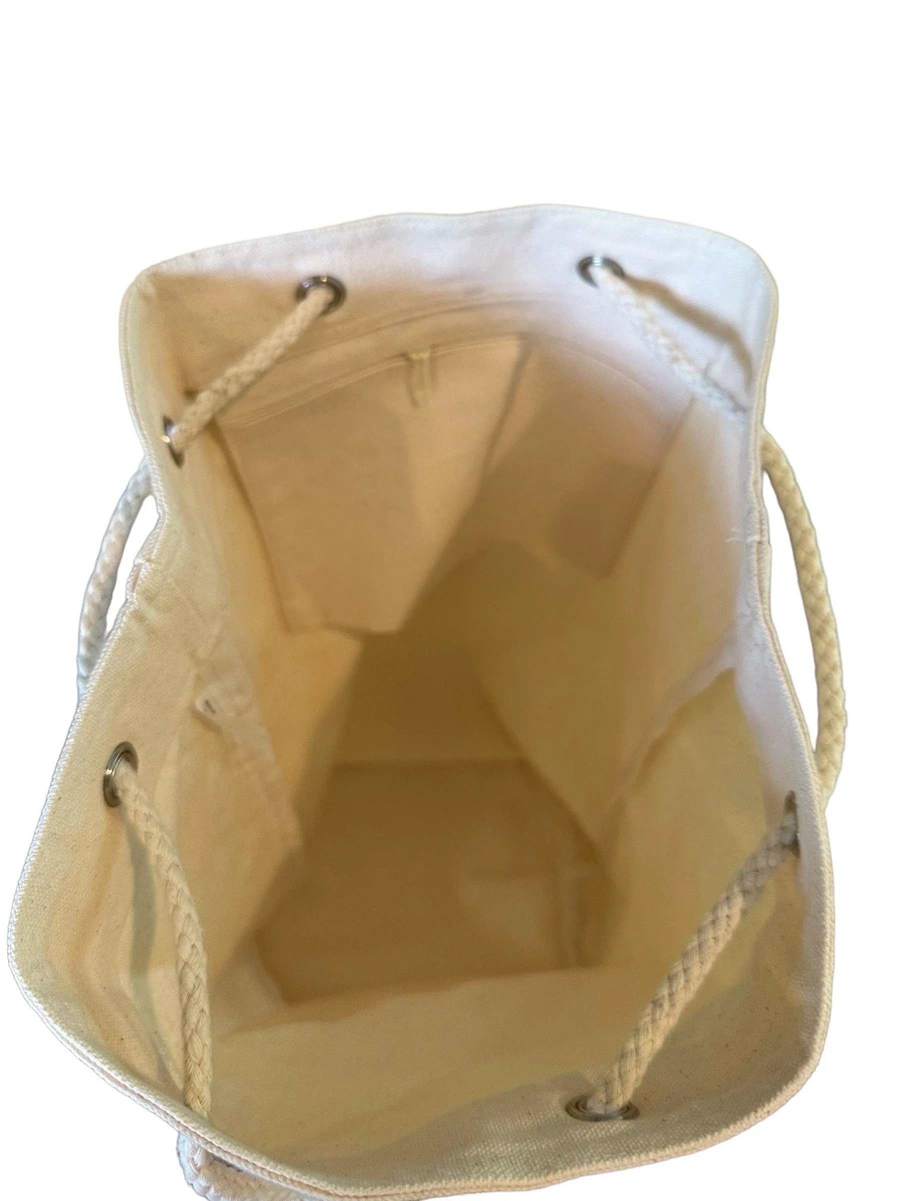 Canvas Back Pack Tote with a Horse Motif, XL and super roomy for all the horse show essentials and the equestrian on the go.