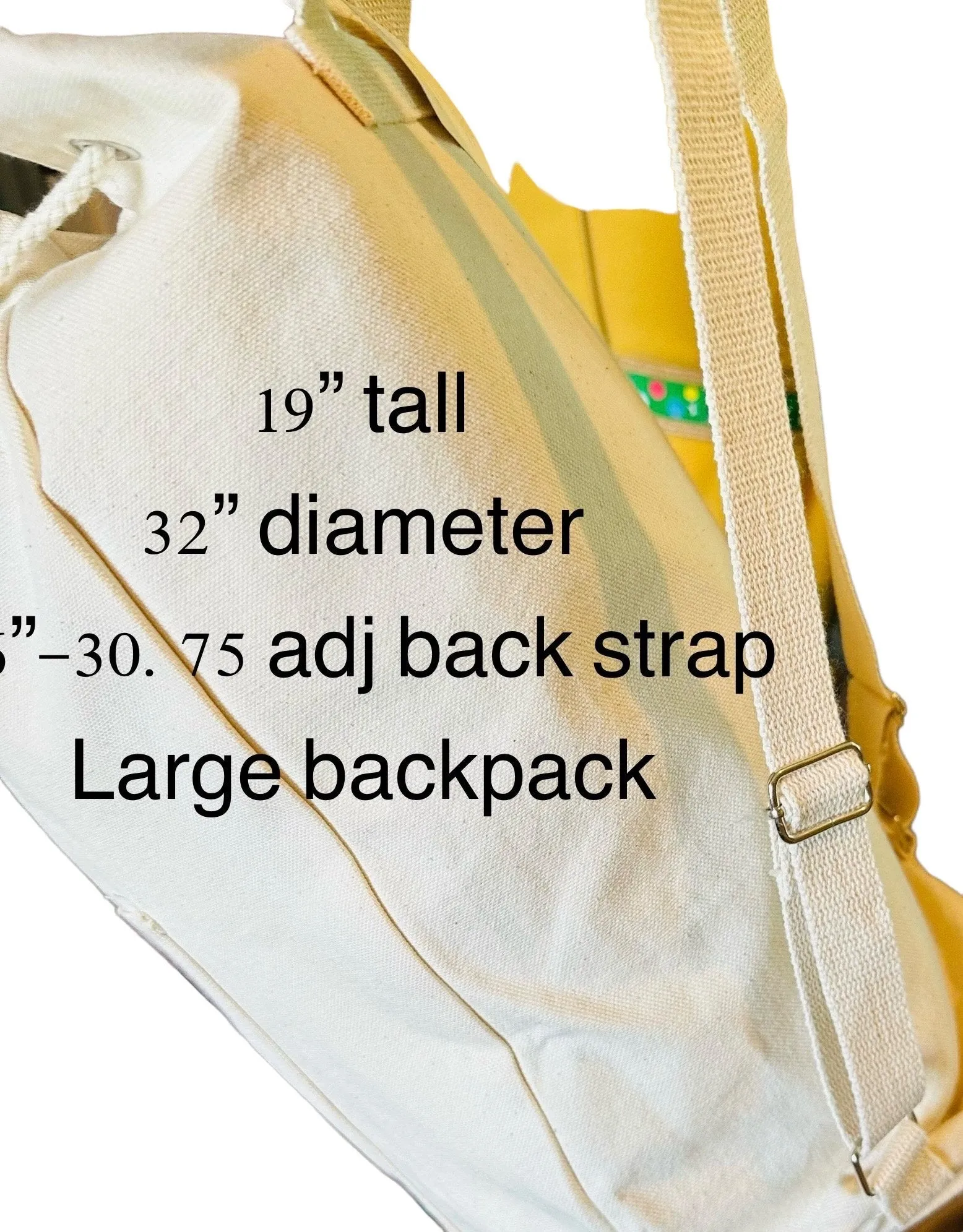 Canvas Back Pack Tote with a Horse Motif, XL and super roomy for all the horse show essentials and the equestrian on the go.