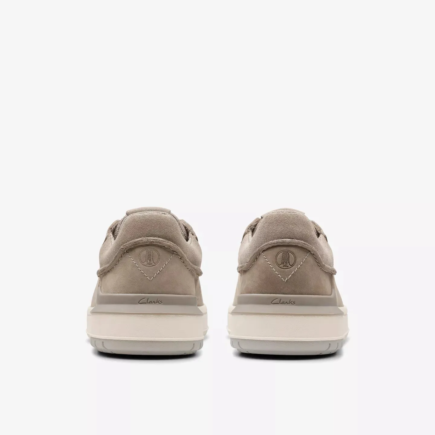 Clarks Grey Nubuck Leather Sneakers