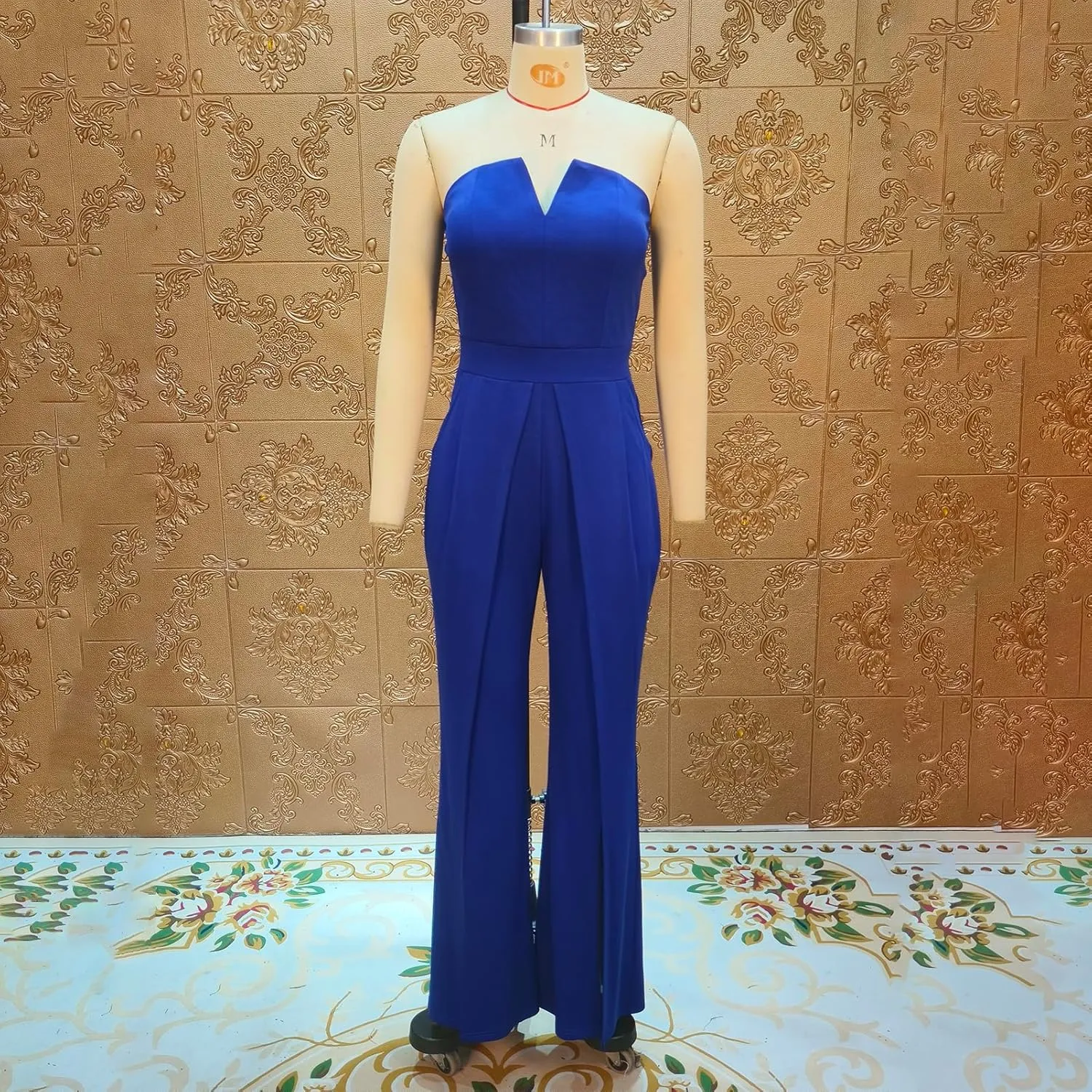 Cololura Women's Sexy sleeveless Strapless High Waist One Piece Pant Outfit Wide Leg Jumpsuit Romper