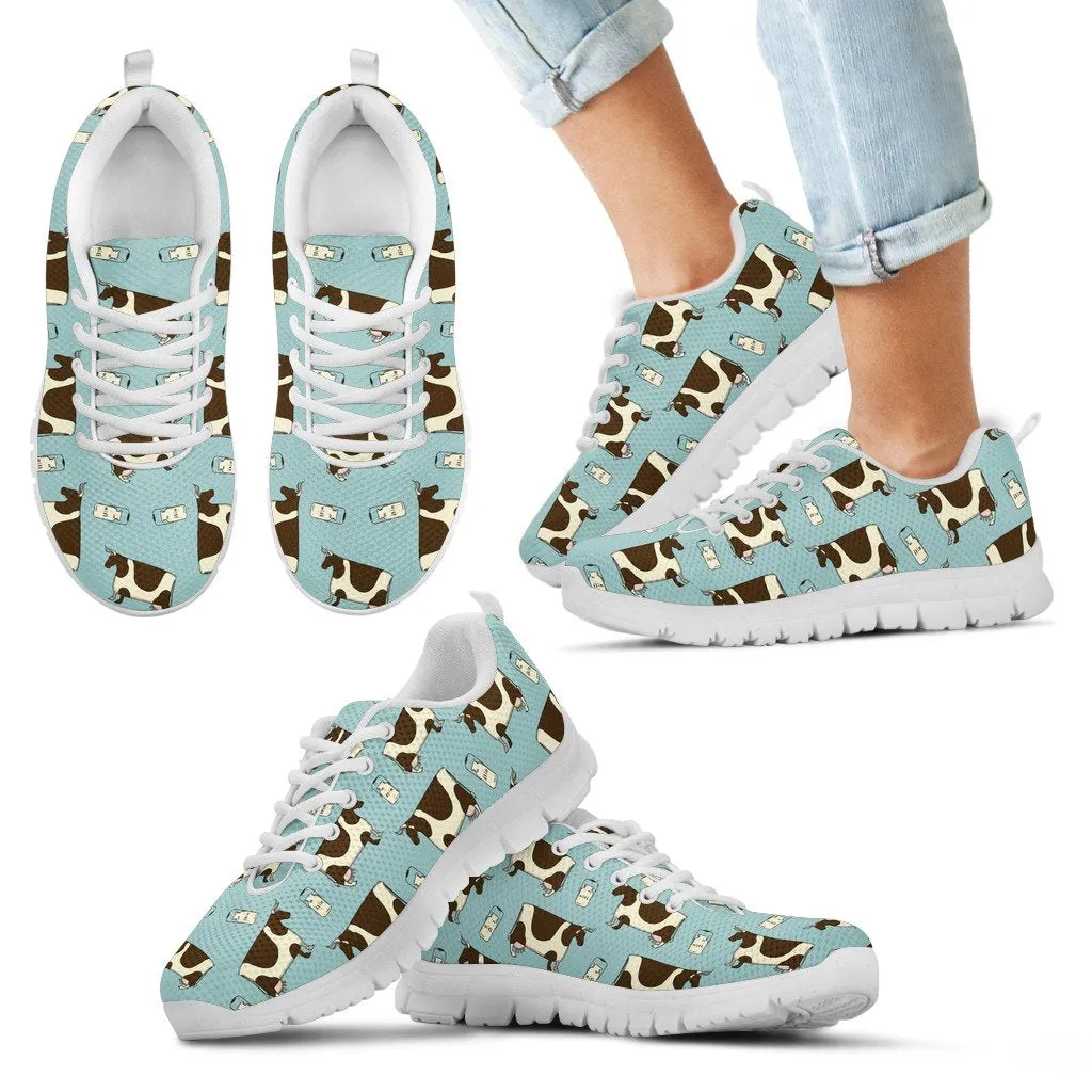 Cow milk Cute pattern   - Sneakers WOMEN'S, MEN'S and KID's