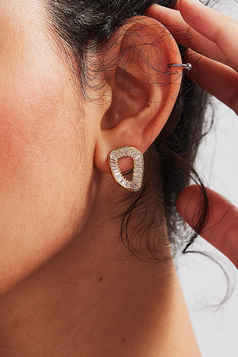 Curveins Teardrop Crystal Stud Sparkle Sofia Earrings