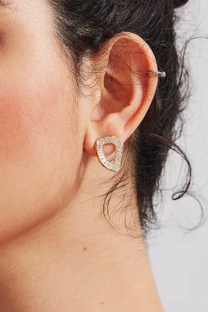 Curveins Teardrop Crystal Stud Sparkle Sofia Earrings