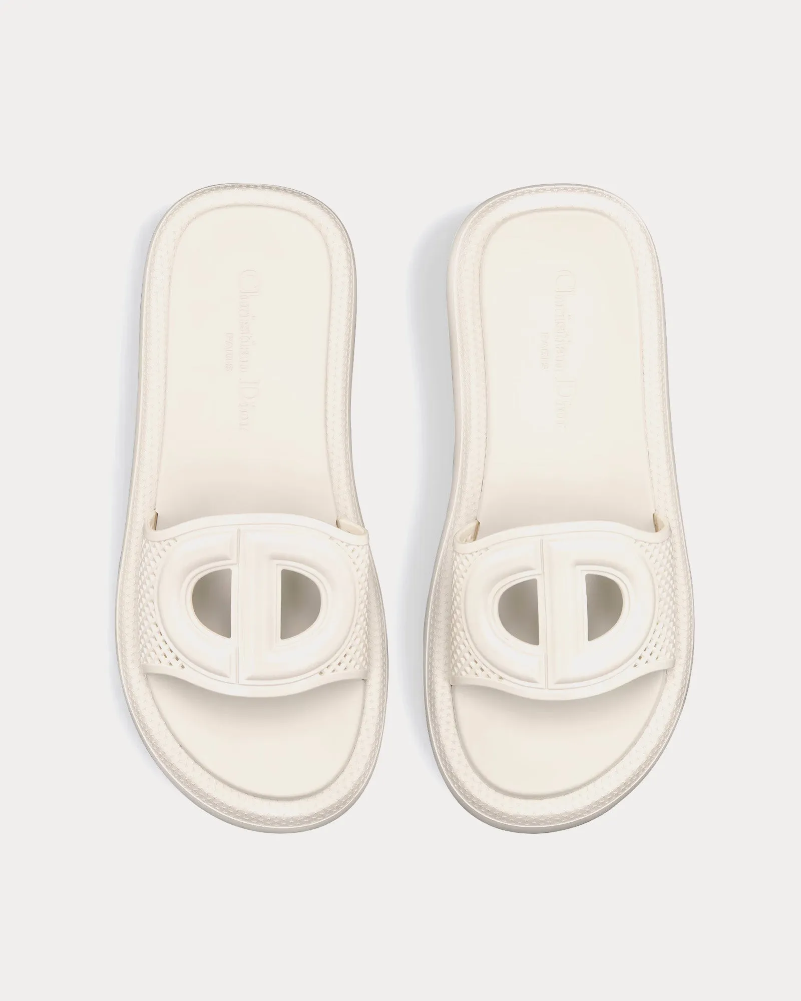 Dioriviera D-Club Candy White Rubber Slides