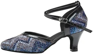 DKZSYIM Women's Professional Latin Dance Shoes Ballroom Wedding Performance Shoes,Model YCL248