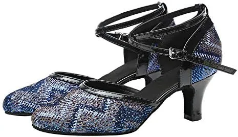 DKZSYIM Women's Professional Latin Dance Shoes Ballroom Wedding Performance Shoes,Model YCL248