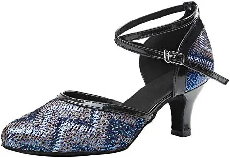 DKZSYIM Women's Professional Latin Dance Shoes Ballroom Wedding Performance Shoes,Model YCL248
