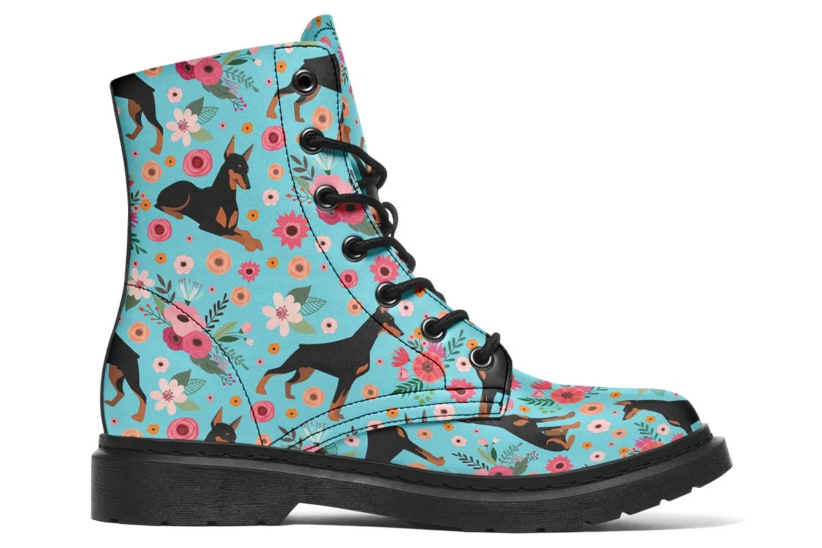 Doberman Flower Boots