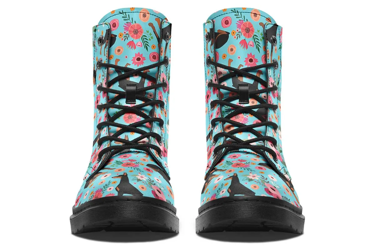Doberman Flower Boots