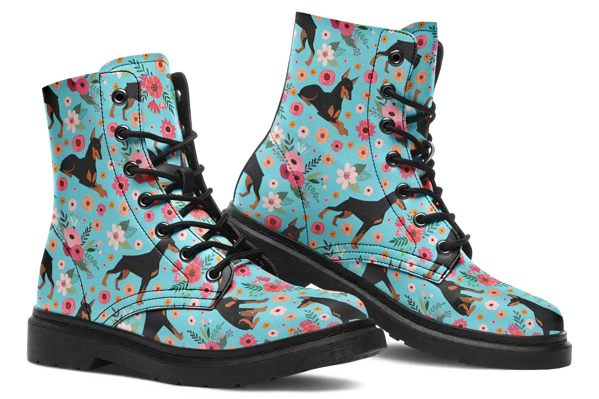 Doberman Flower Boots