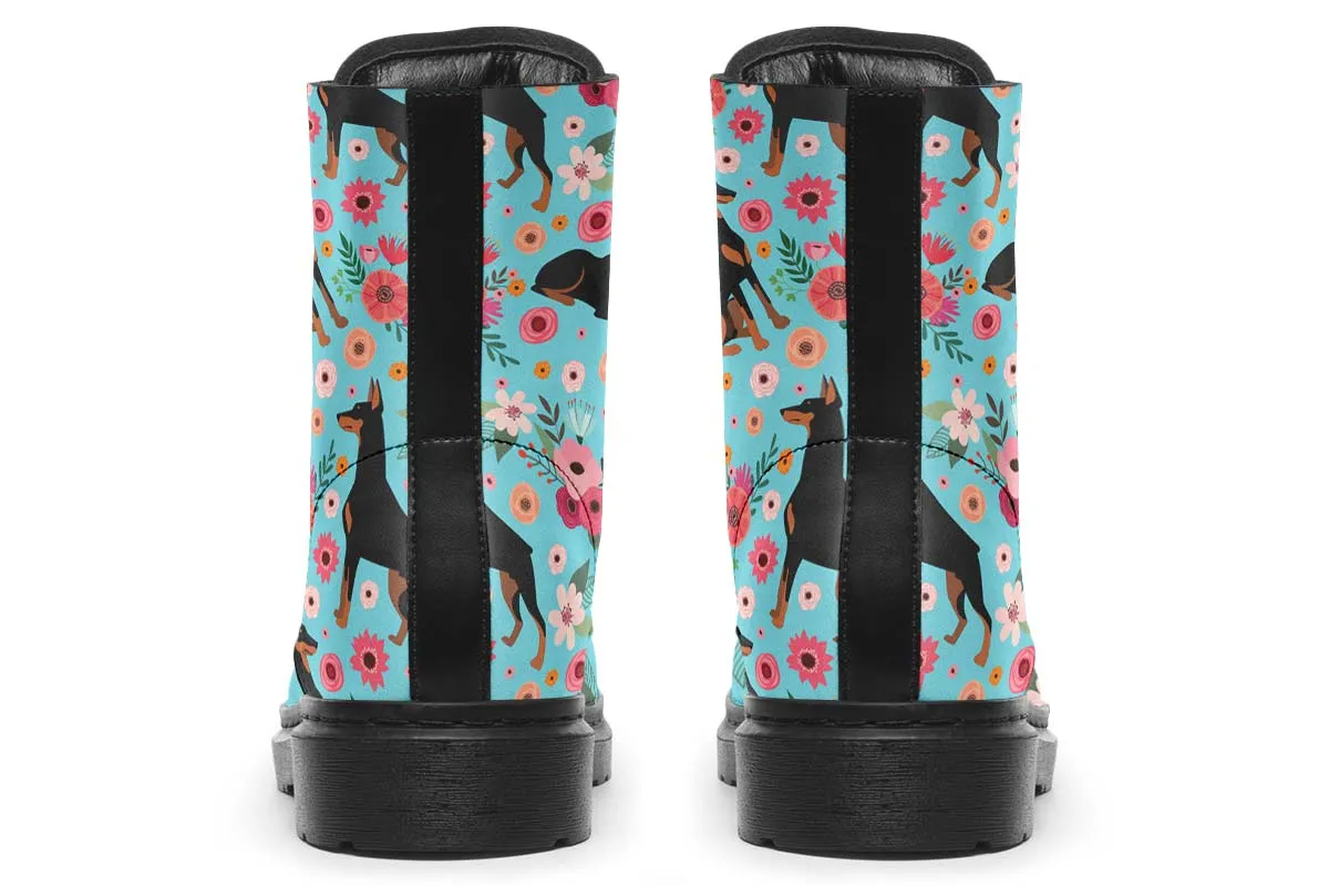 Doberman Flower Boots