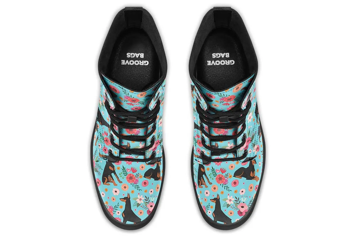Doberman Flower Boots