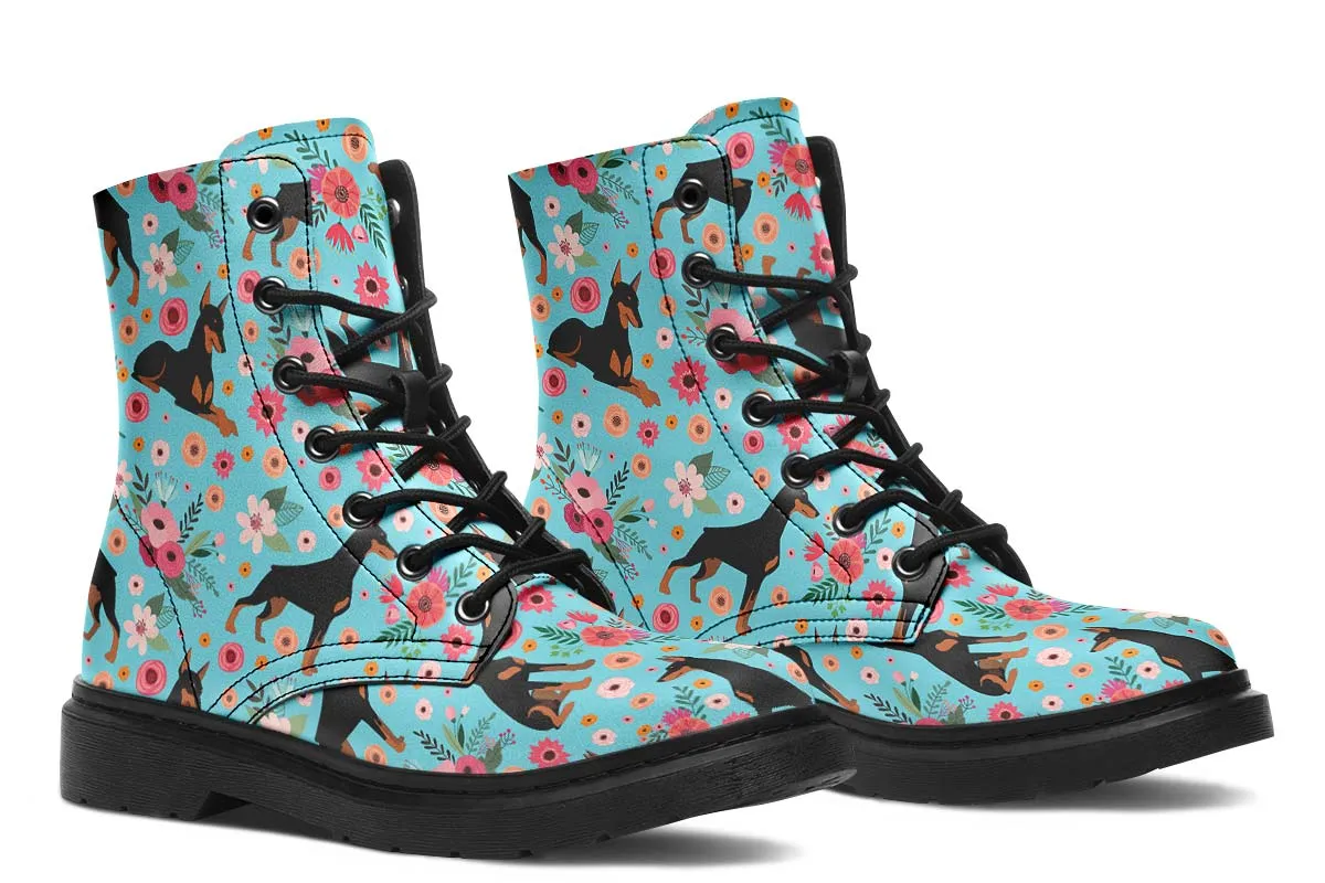Doberman Flower Boots