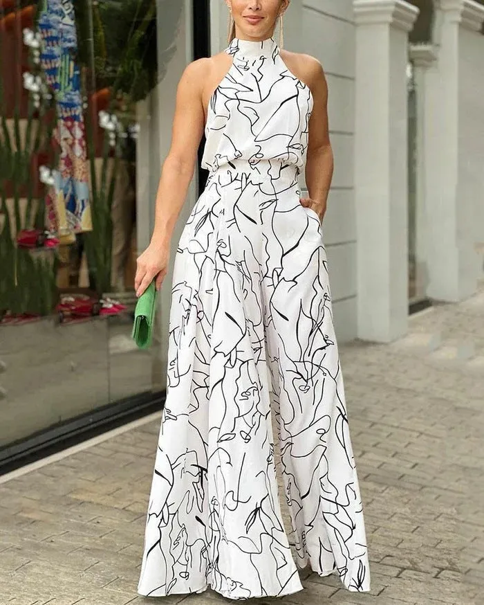 Edralyn - Modern Abstract Jumpsuit