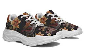 Embroidery Dragon Chunky Sneakers