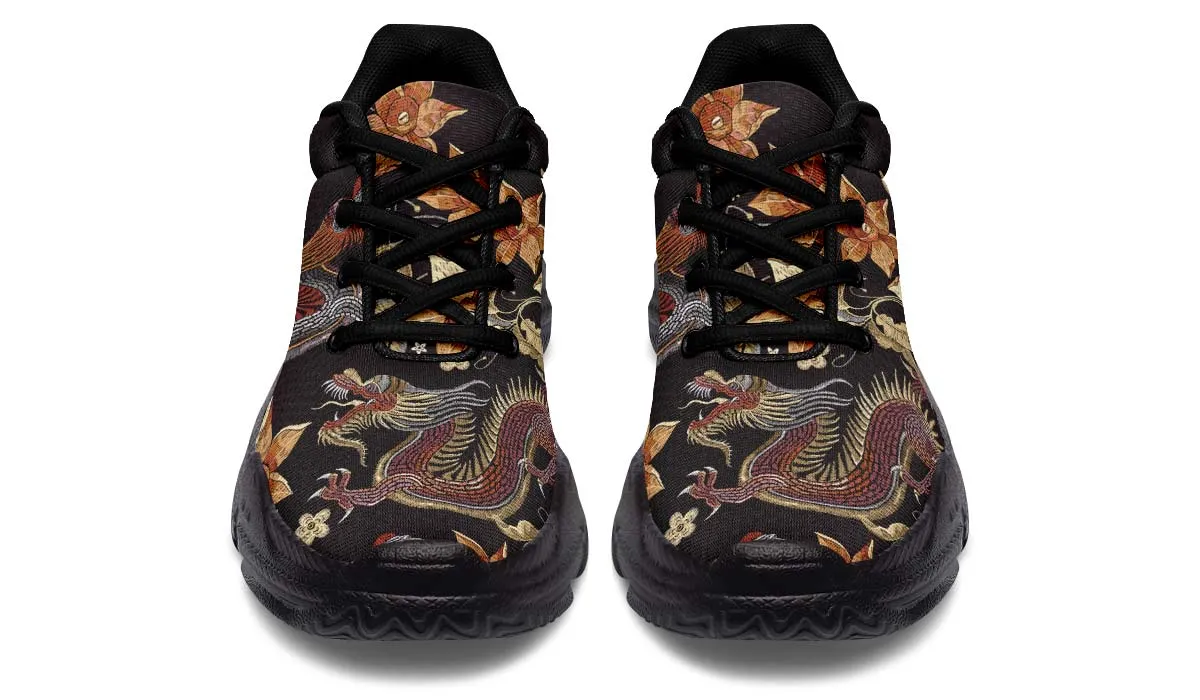 Embroidery Dragon Chunky Sneakers