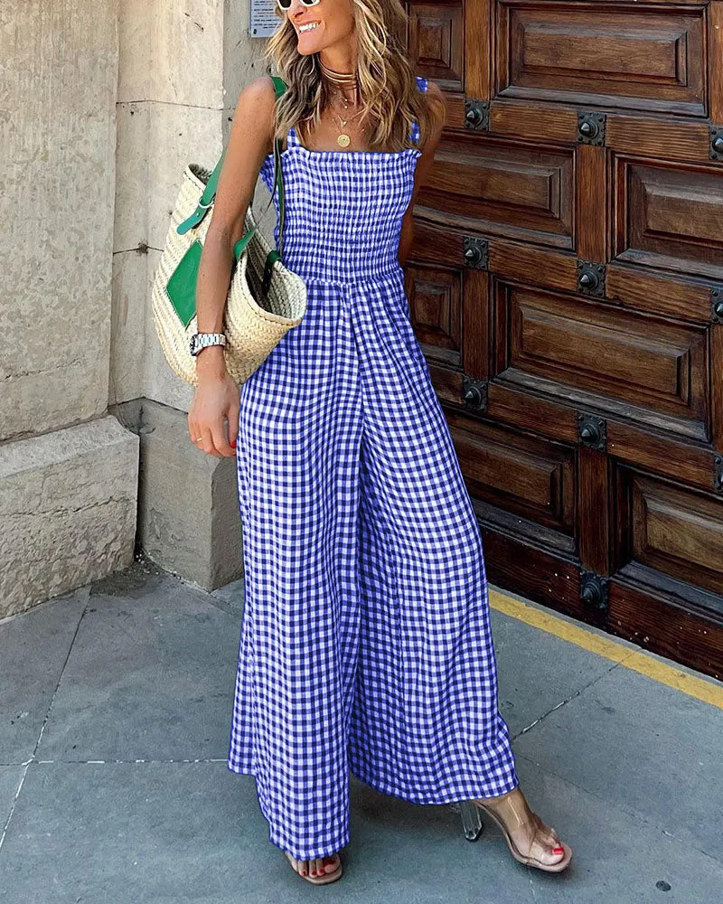 Emery - Chic Gingham Jumpsuit