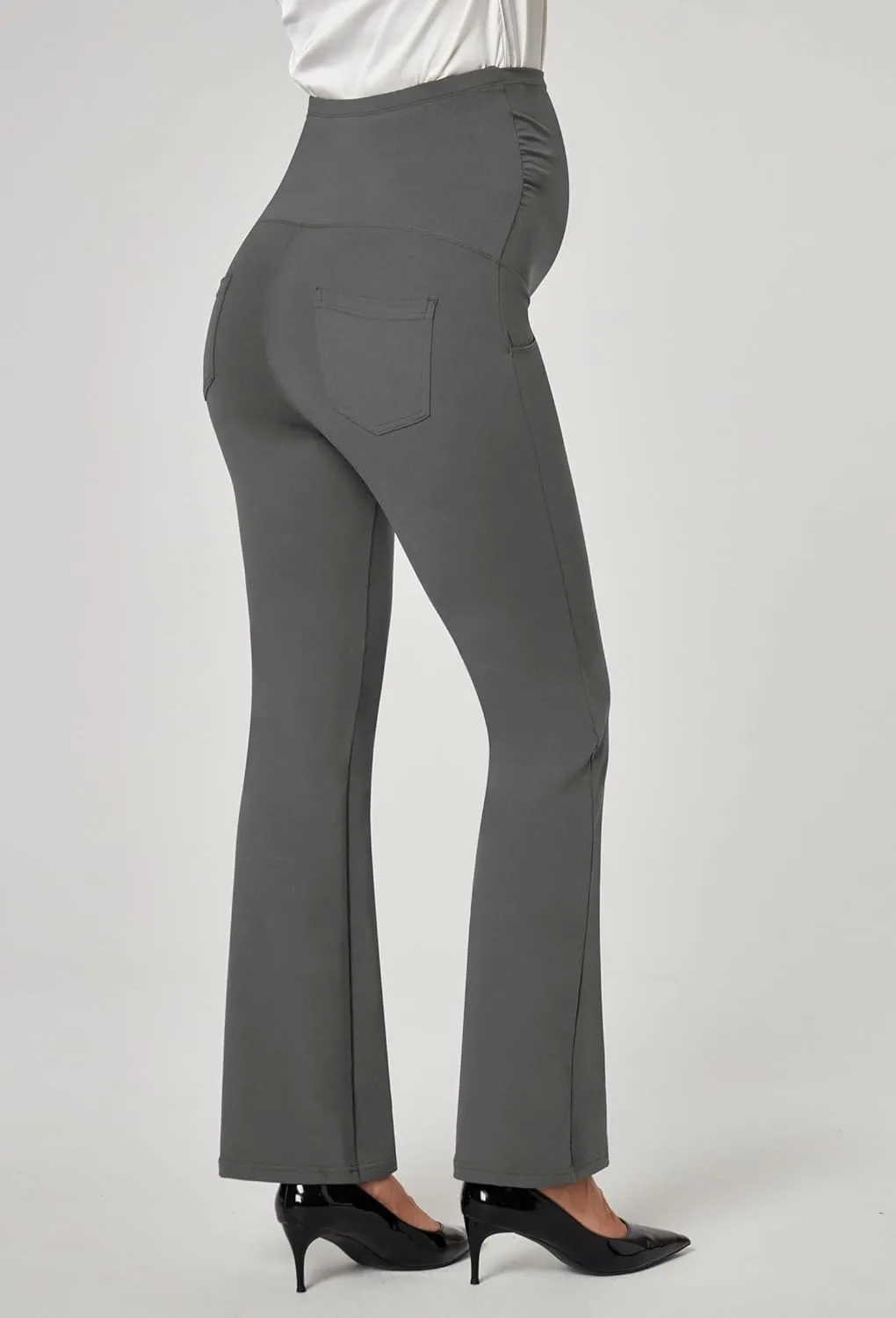 Ewedoos Maternity Pants for Women Stretchy Maternity Clothes Over The Belly Pregnancy Dress Work Pants with Pockets