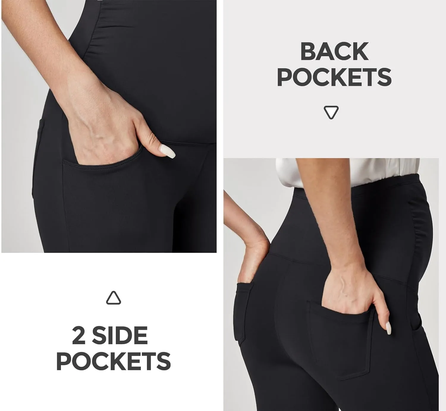 Ewedoos Maternity Pants for Women Stretchy Maternity Clothes Over The Belly Pregnancy Dress Work Pants with Pockets