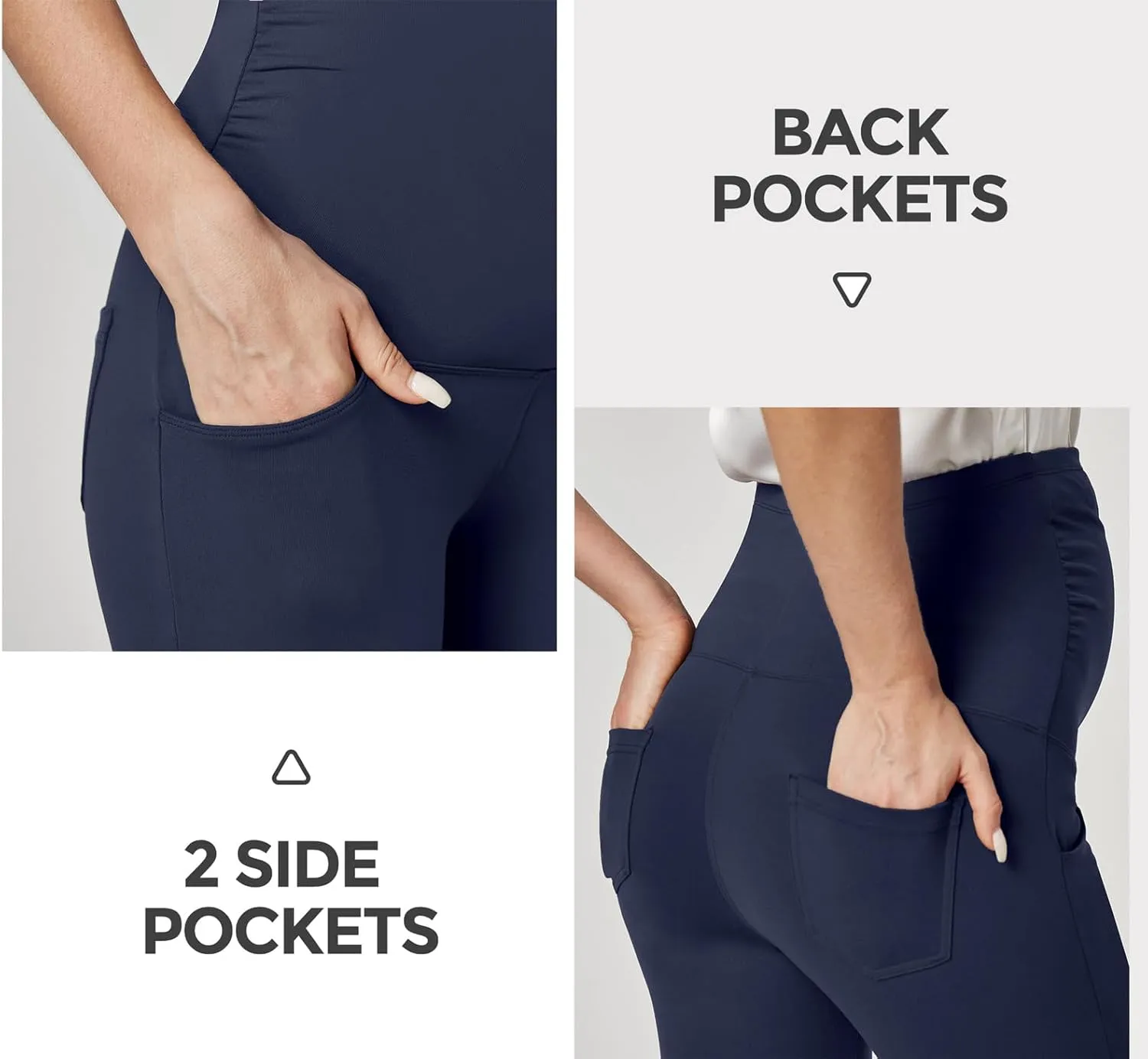 Ewedoos Maternity Pants for Women Stretchy Maternity Clothes Over The Belly Pregnancy Dress Work Pants with Pockets