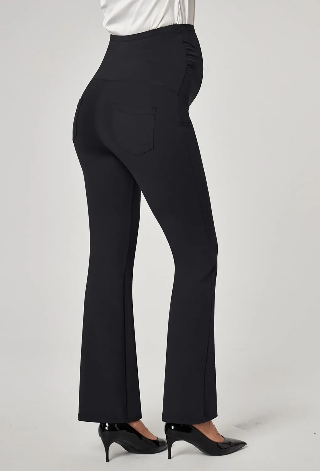 Ewedoos Maternity Pants for Women Stretchy Maternity Clothes Over The Belly Pregnancy Dress Work Pants with Pockets