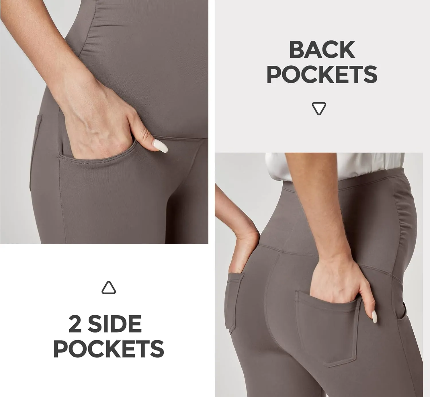 Ewedoos Maternity Pants for Women Stretchy Maternity Clothes Over The Belly Pregnancy Dress Work Pants with Pockets