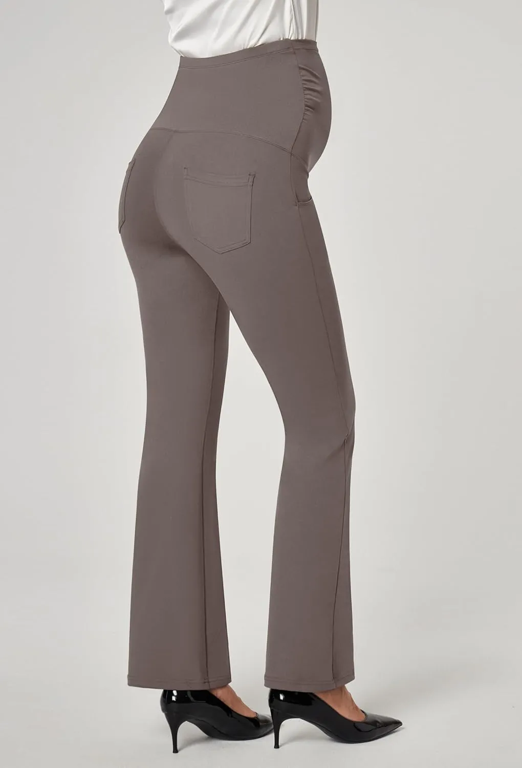 Ewedoos Maternity Pants for Women Stretchy Maternity Clothes Over The Belly Pregnancy Dress Work Pants with Pockets