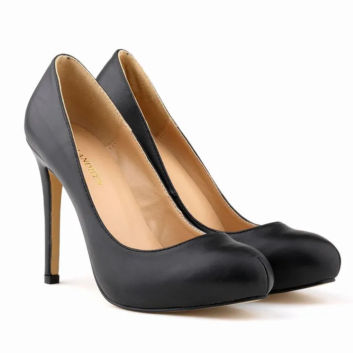 Fashionable Mature Patent Leather Durable Pointed-toe Stiletto Women's Shoes
