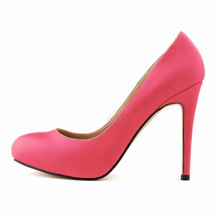 Fashionable Mature Patent Leather Durable Pointed-toe Stiletto Women's Shoes